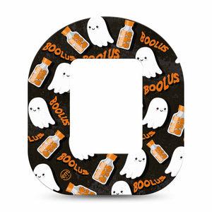 ExpressionMed Boolus Tandem Mobi , Single Tape, Bolus halloween friendly ghost, CGM Overlay Patch Design,