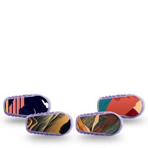 ExpressionMed Mountain Escapade Dexcom G6 Sticker, 4-Pack Sticker outdoor adventure mountain aesthetic Adhesive Tape for CGM
