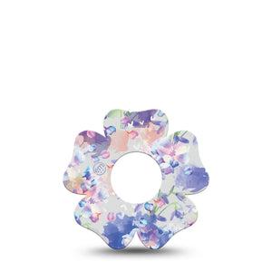 ExpressionMed Dreamy Blooms Infusion Set Flower Shape Tape 5-Pack spring pastel florals Overlay Tape Continuous Glucose Monitor Design