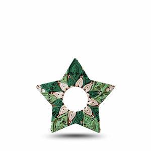 ExpressionMed Knit Monstera Freestyle Libre 3 and Libre 3 Plus Star, Single Tape Knit green floral Best Covers for CGM