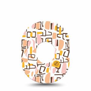 ExpressionMed Squiggles Dexcom G7 Tape, Dexcom Stelo Glucose Biosensor System, Single Tape Retro Inspired Pattern, Overlay Tape CGM Design