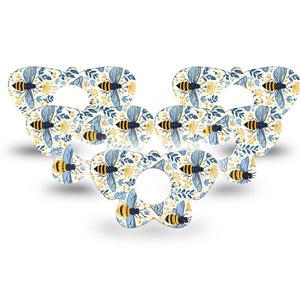 ExpressionMed Busy Bees Infusion Butterfly, 10-Pack Golden bees Fixing Ring Tape For Pump