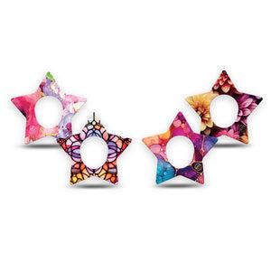 ExpressionMed Prism Ink Dexcom G7 and Dexcom Stelo Glucose Biosensor System Star, 4-Pack Tape prism color pattern Overlay Tape for Continuous Glucose Monitor