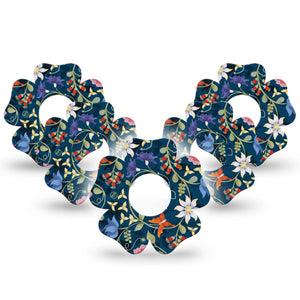 ExpressionMed Floral Folklore Infusion Set Flower Shape Tape 10-Pack Floral Fable Themed  Continuous Glucose Monitor Design