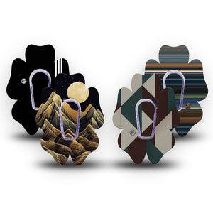 ExpressionMed Active Black Dexcom G6 Flower, tape and sticker  Nature inspired aesthetic Decorative Patch for CGM