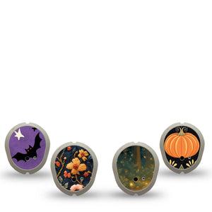 ExpressionMed Halloween Forest Dexcom G7 and Dexcom Stelo Glucose Biosensor System Sticker, 4-Pack Sticker halloween forest artwork Sensor Cover for Continuous Glucose Monitor