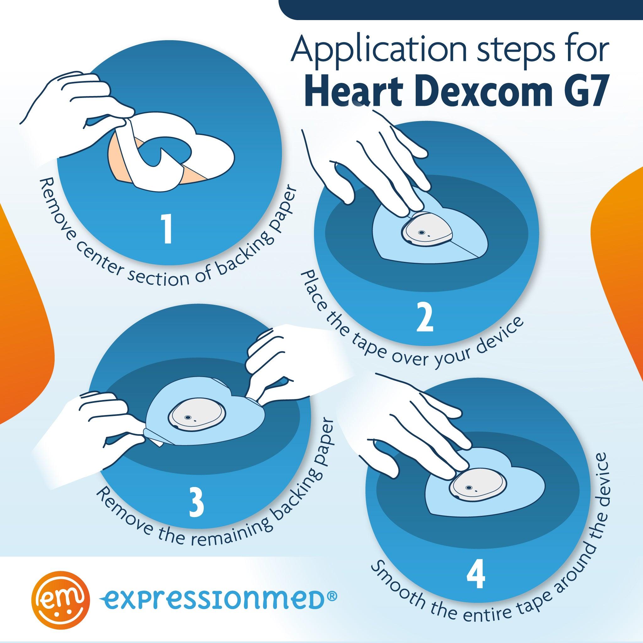 ExpressionMed Purple Petals Dexcom G7 and Stelo Heart Patch