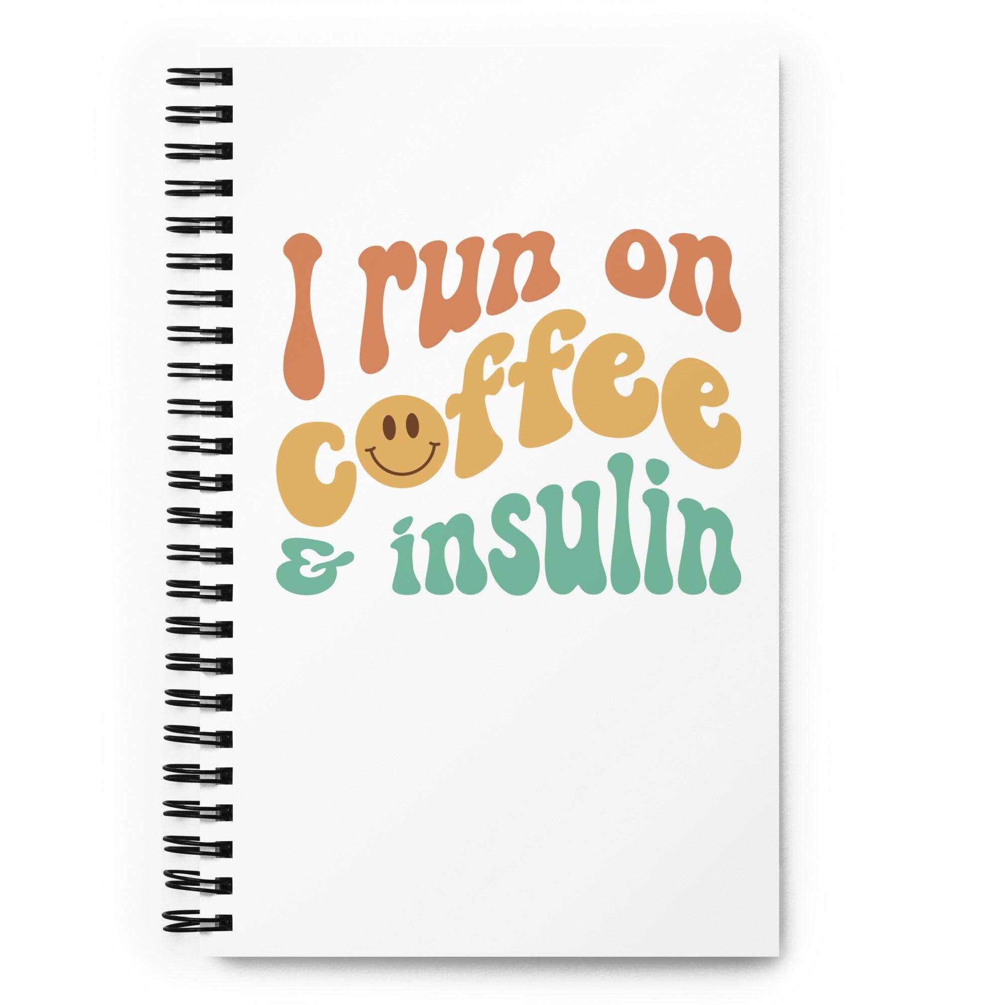 ExpressionMed Coffee and Insulin Spiral notebook