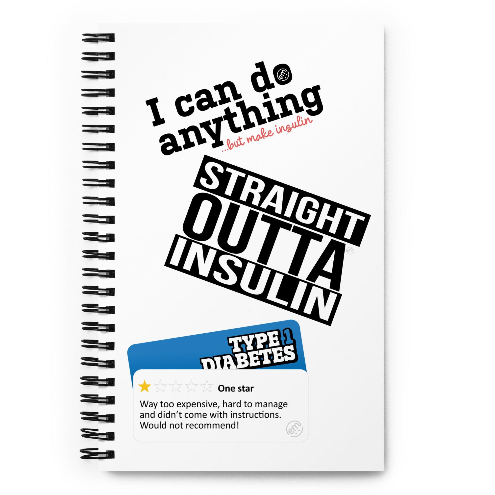 ExpressionMed T1D Sticker Variety Spiral notebook