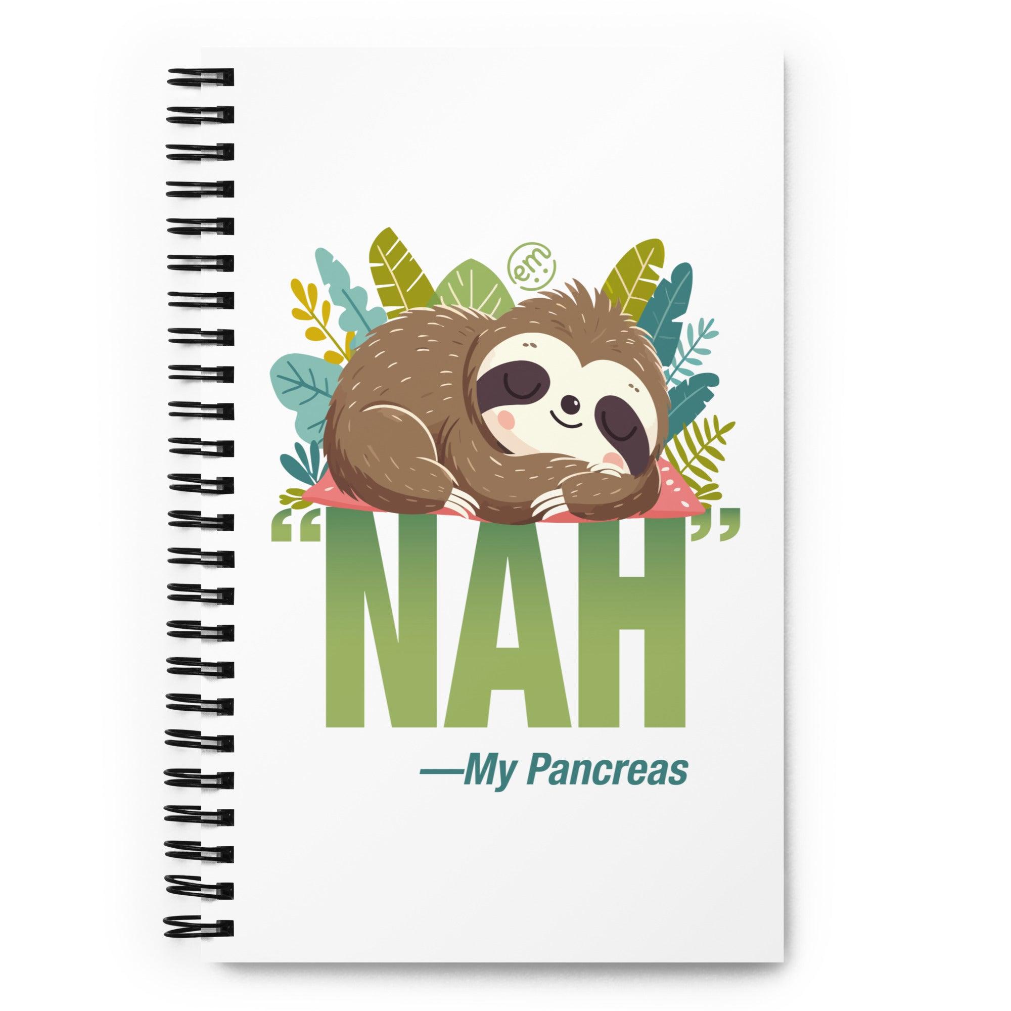 ExpressionMed NAH Sloth Spiral notebook