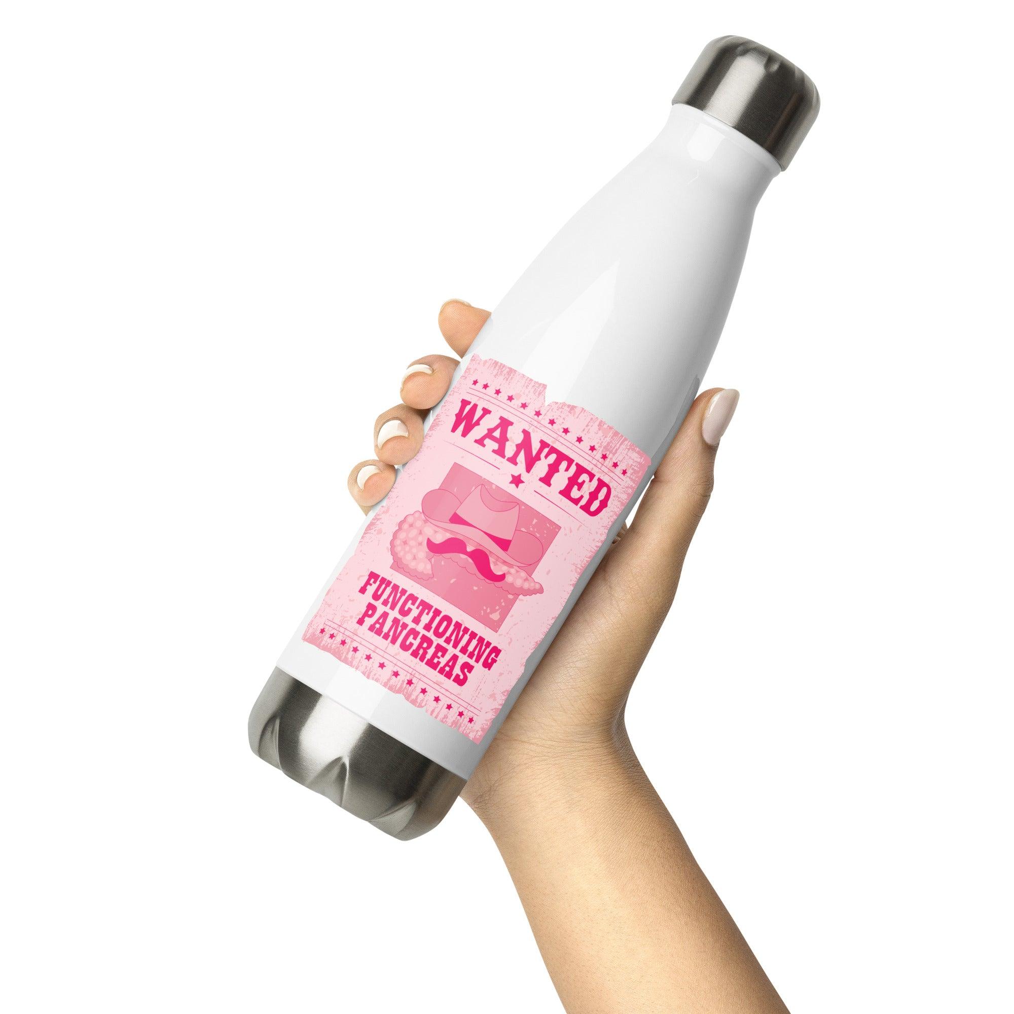 ExpressionMed Wanted Poster in Pink Stainless steel water bottle