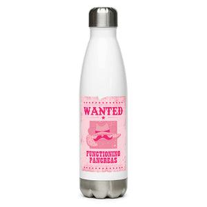 ExpressionMed Wanted Poster in Pink Stainless steel water bottle