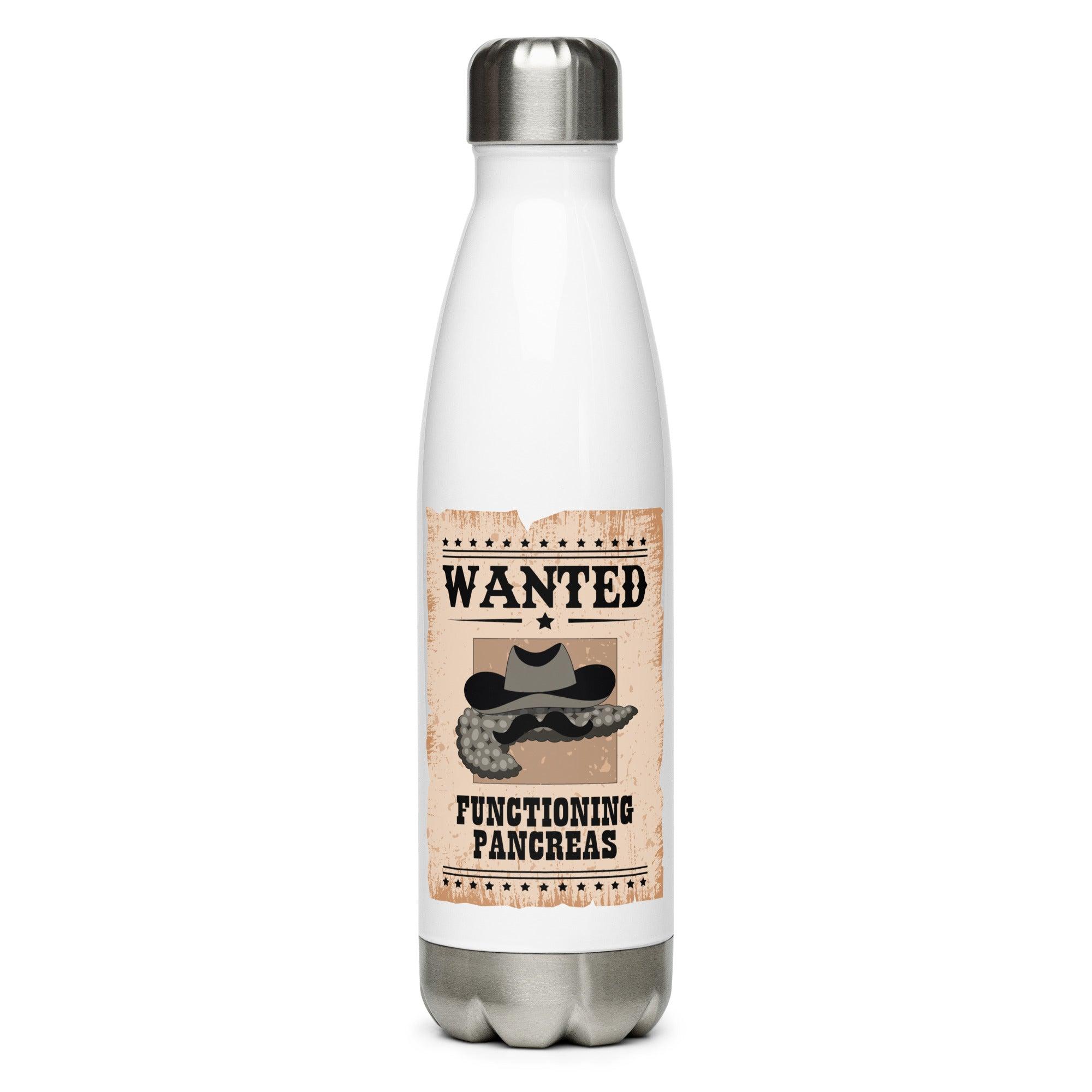 ExpressionMed Wanted Poster in Antique Brown Stainless steel water bottle