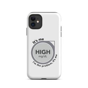 ExpressionMed High, I'm the Problem Tough Case for iPhone® Taylor Swift-inspired design incorporating CGM glucose monitor symbolism