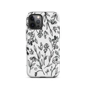 ExpressionMed Custom Black and White Floral Tough Case for iPhone®