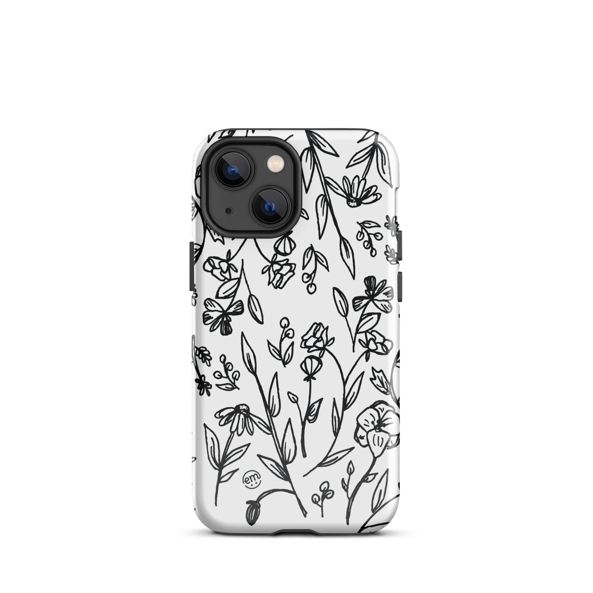 ExpressionMed Custom Black and White Floral Tough Case for iPhone®