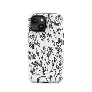 ExpressionMed Custom Black and White Floral Tough Case for iPhone®