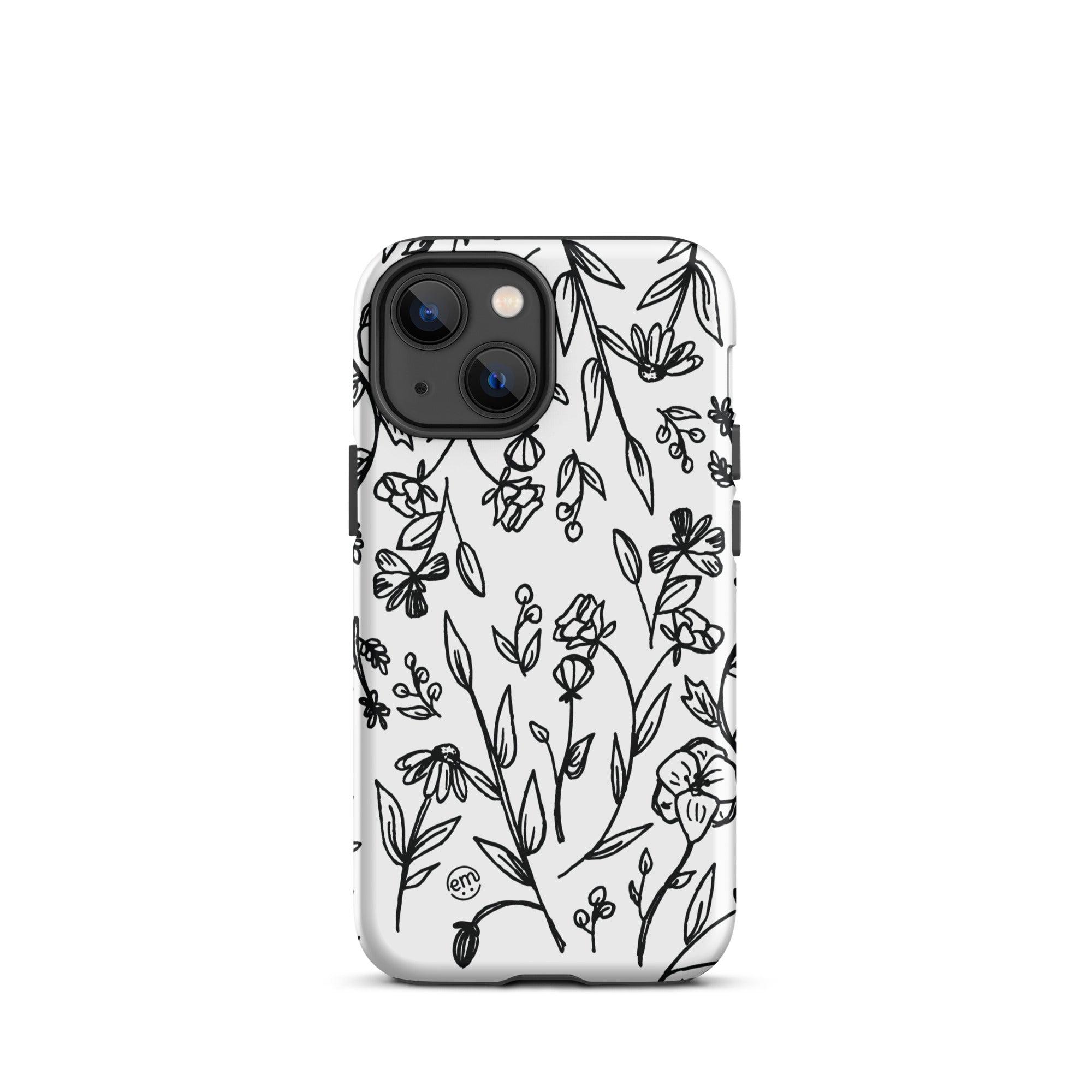 ExpressionMed Custom Black and White Floral Tough Case for iPhone®