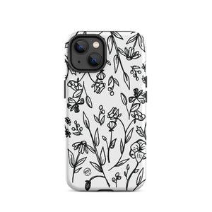 ExpressionMed Custom Black and White Floral Tough Case for iPhone®