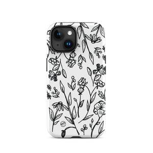 ExpressionMed Custom Black and White Floral Tough Case for iPhone®