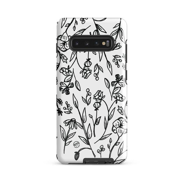 ExpressionMed Custom Black and White Floral Tough case for Samsung®