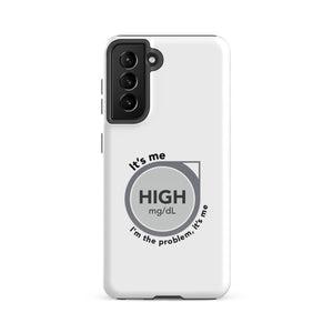 ExpressionMed High, I'm the Problem Tough case for Samsung® Continuous Glucose Monitor (CGM) symbol with Taylor Swift 'Anti-Hero' lyrics design