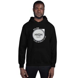 ExpressionMed High, I'm the Problem Unisex Hoodie Taylor Swift-inspired design incorporating CGM glucose monitor symbolism