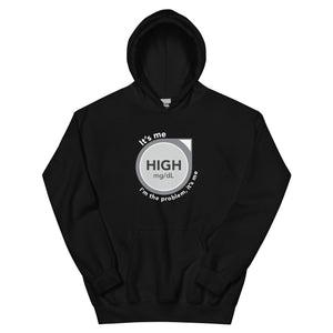 ExpressionMed High, I'm the Problem Unisex Hoodie Intersection of health and music: CGM symbol meets Taylor Swift's 'Anti-Hero' lyrics