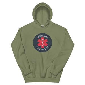 ExpressionMed Type 1 Diabetic Alert Unisex Hoodie