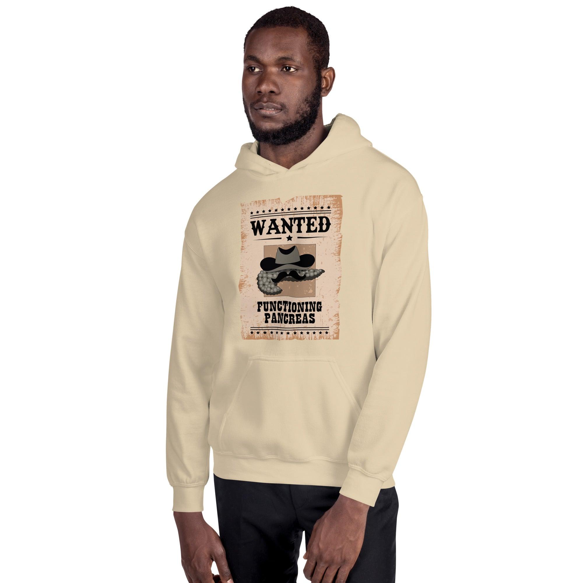 ExpressionMed Wanted Poster in Antique Brown Unisex Hoodie