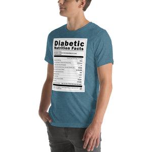 ExpressionMed Diabetic Nutrition Facts Label Unisex T-shirt  Food Label,  