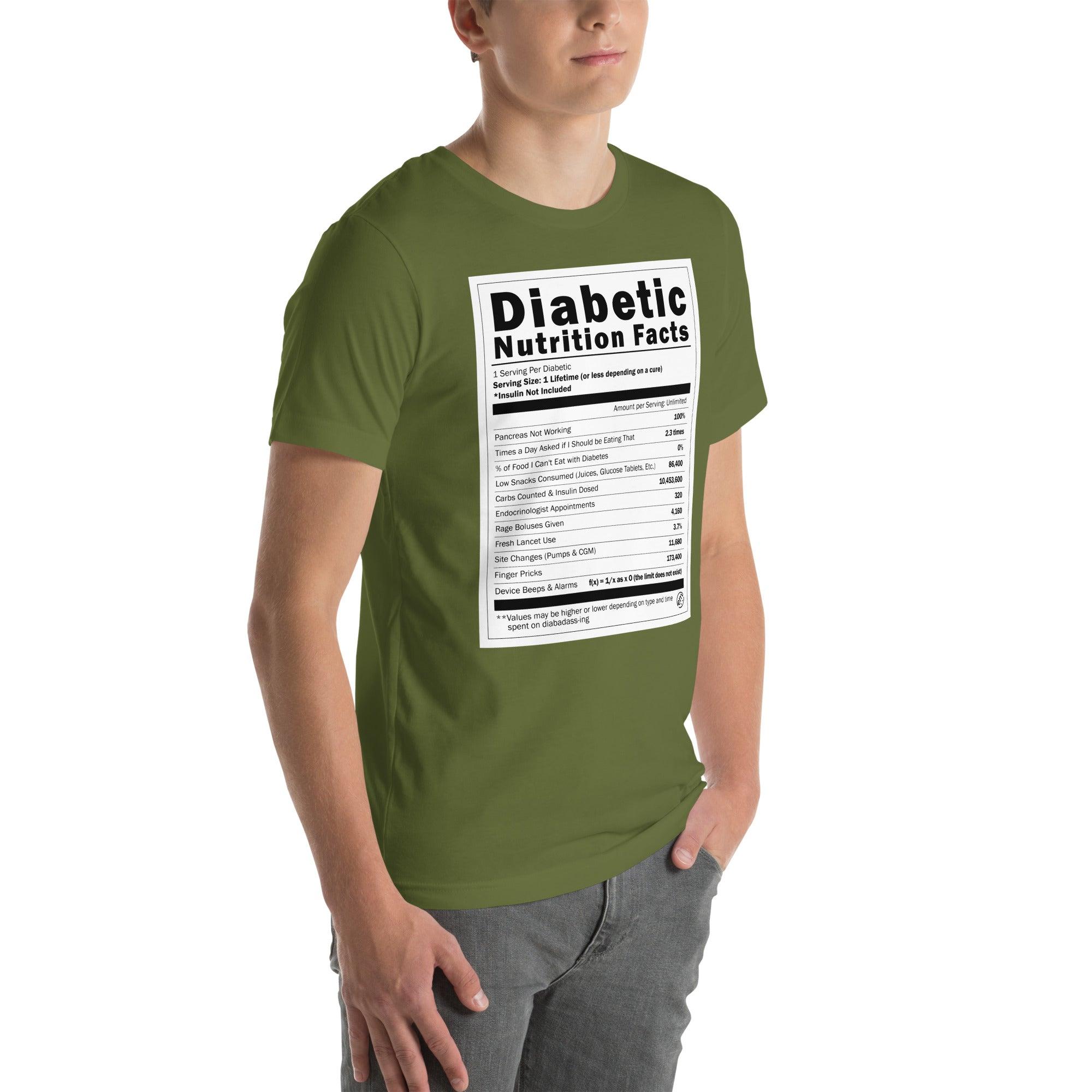 ExpressionMed Diabetic Nutrition Facts Label Unisex T-shirt  Label Checker,  