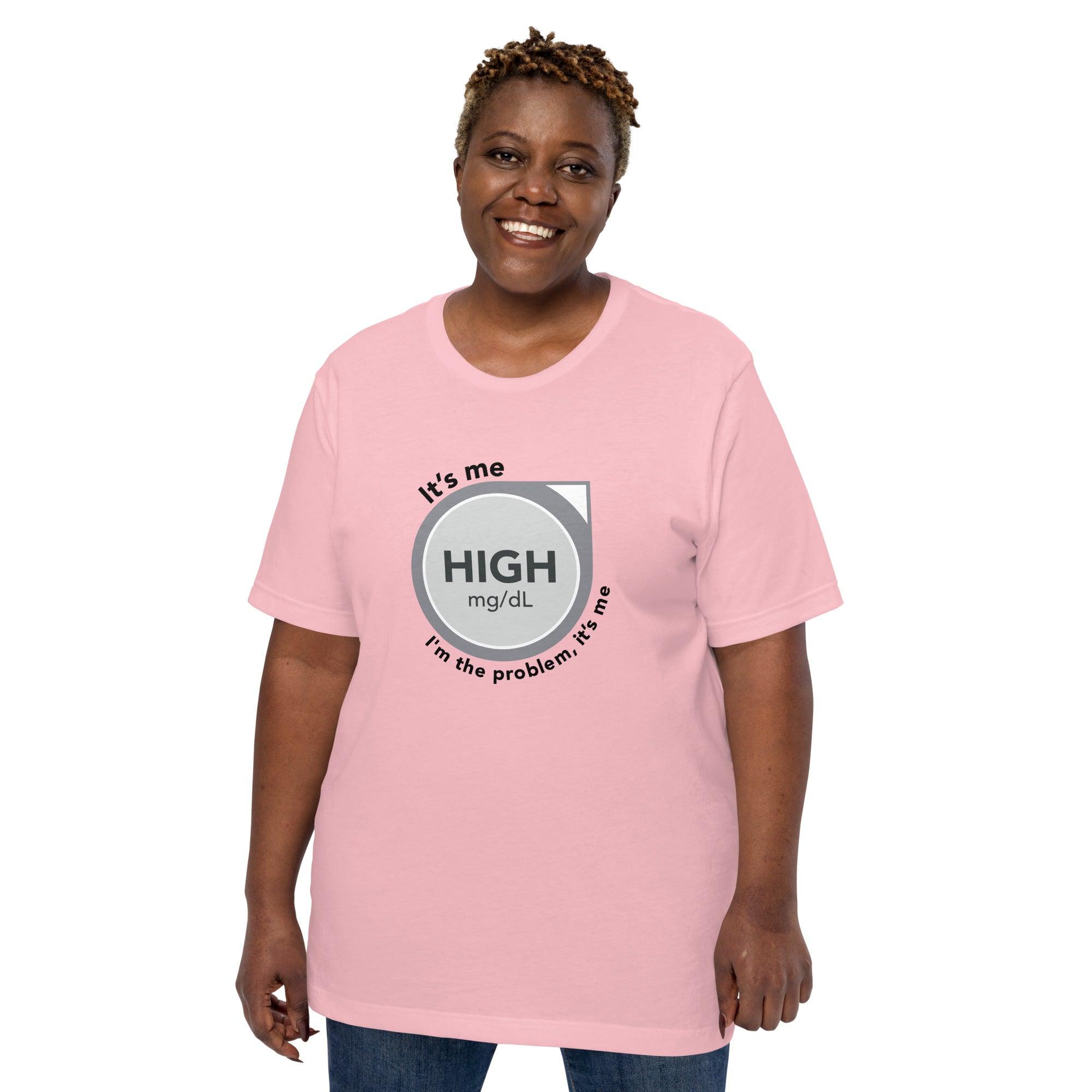 ExpressionMed High, I'm the Problem Unisex t-shirt Innovative design featuring CGM symbol and Taylor Swift lyric fusion