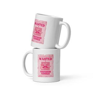 ExpressionMed Wanted Poster in Pink White glossy mug