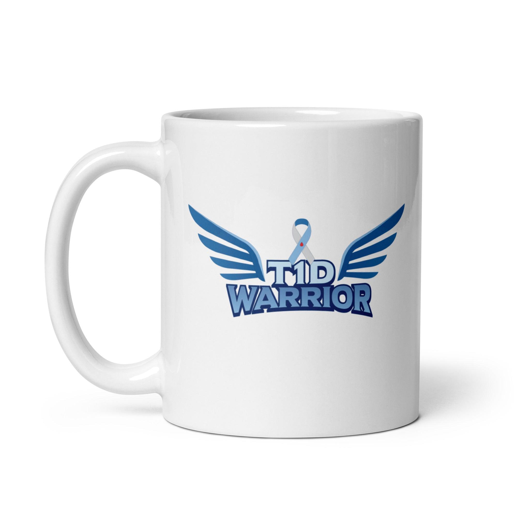 ExpressionMed T1D Warrior White glossy mug