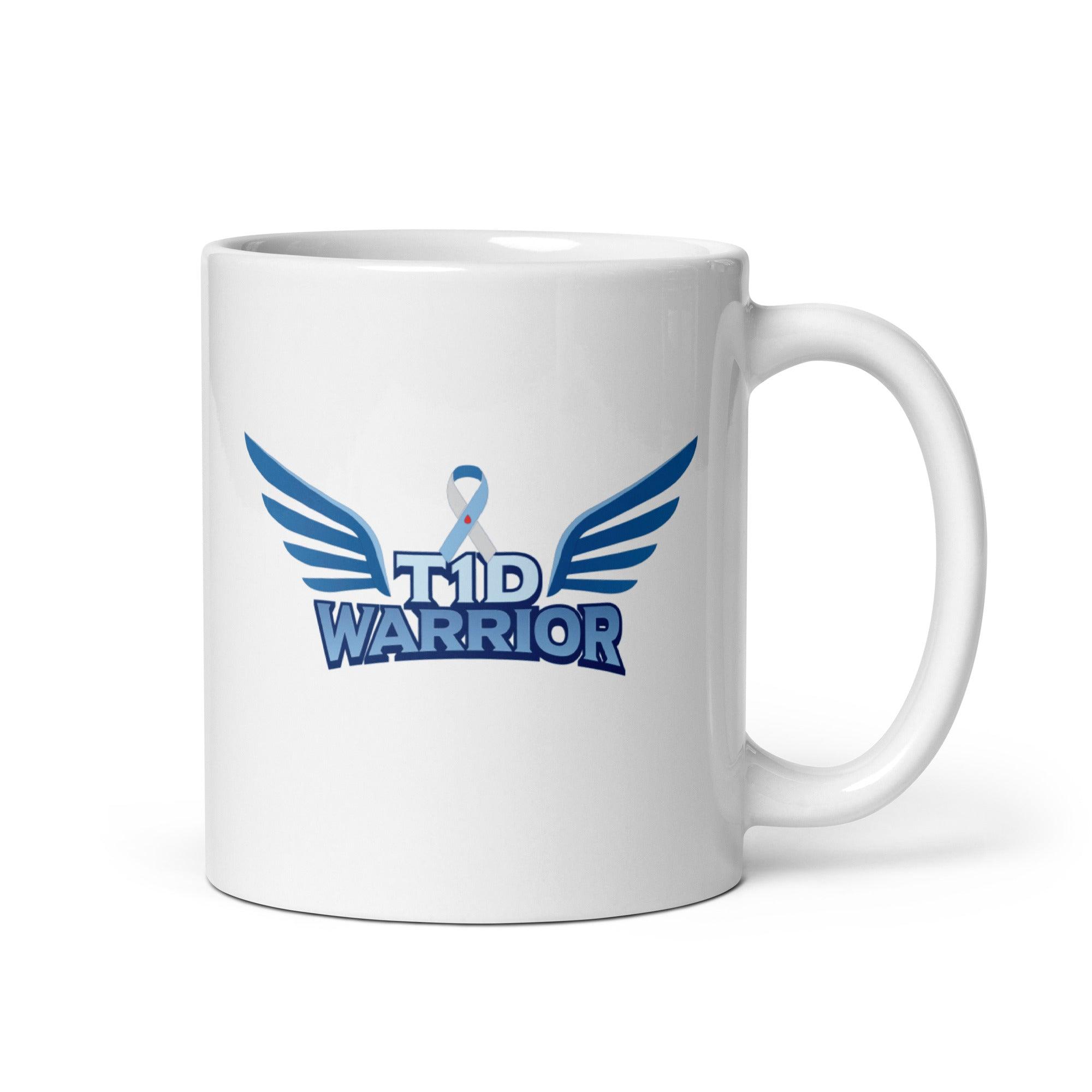 ExpressionMed T1D Warrior White glossy mug