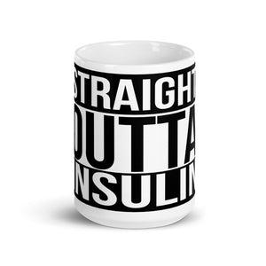 ExpressionMed Straight Outta Insulin White glossy mug