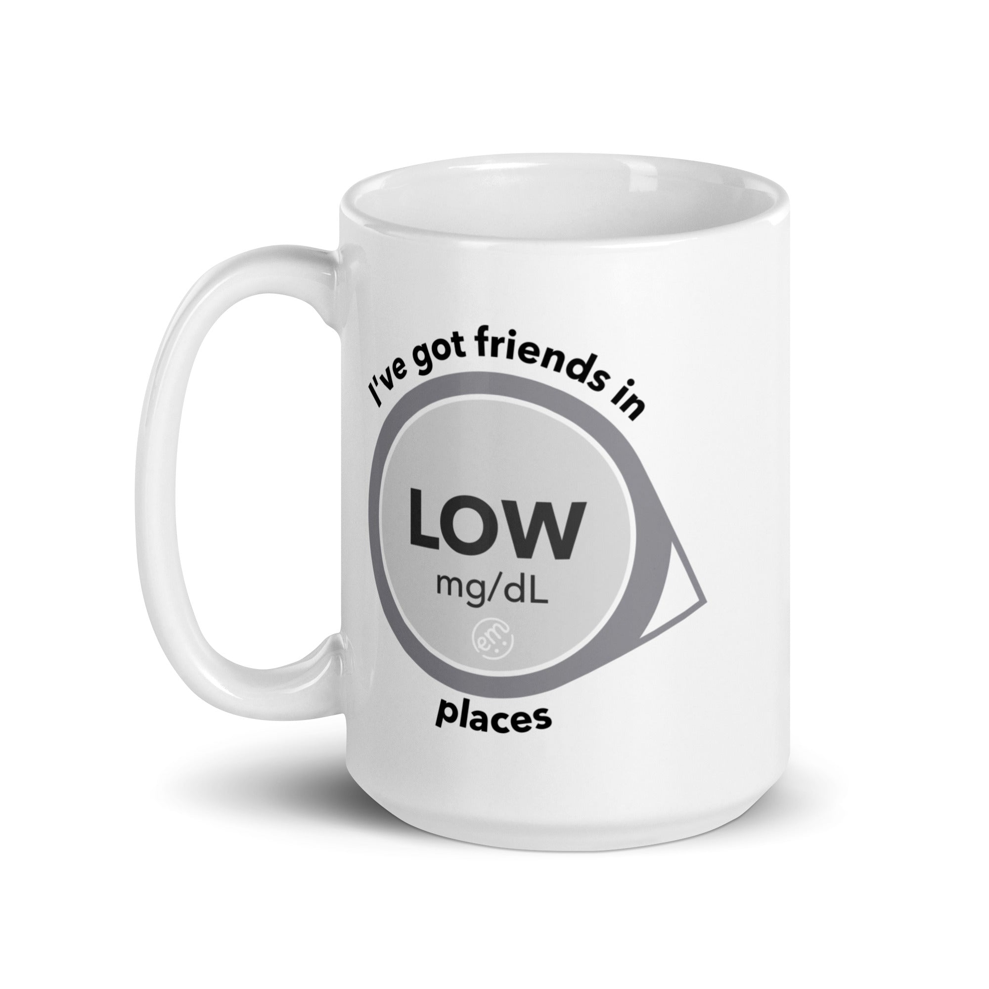 ExpressionMed Low Places White glossy mug