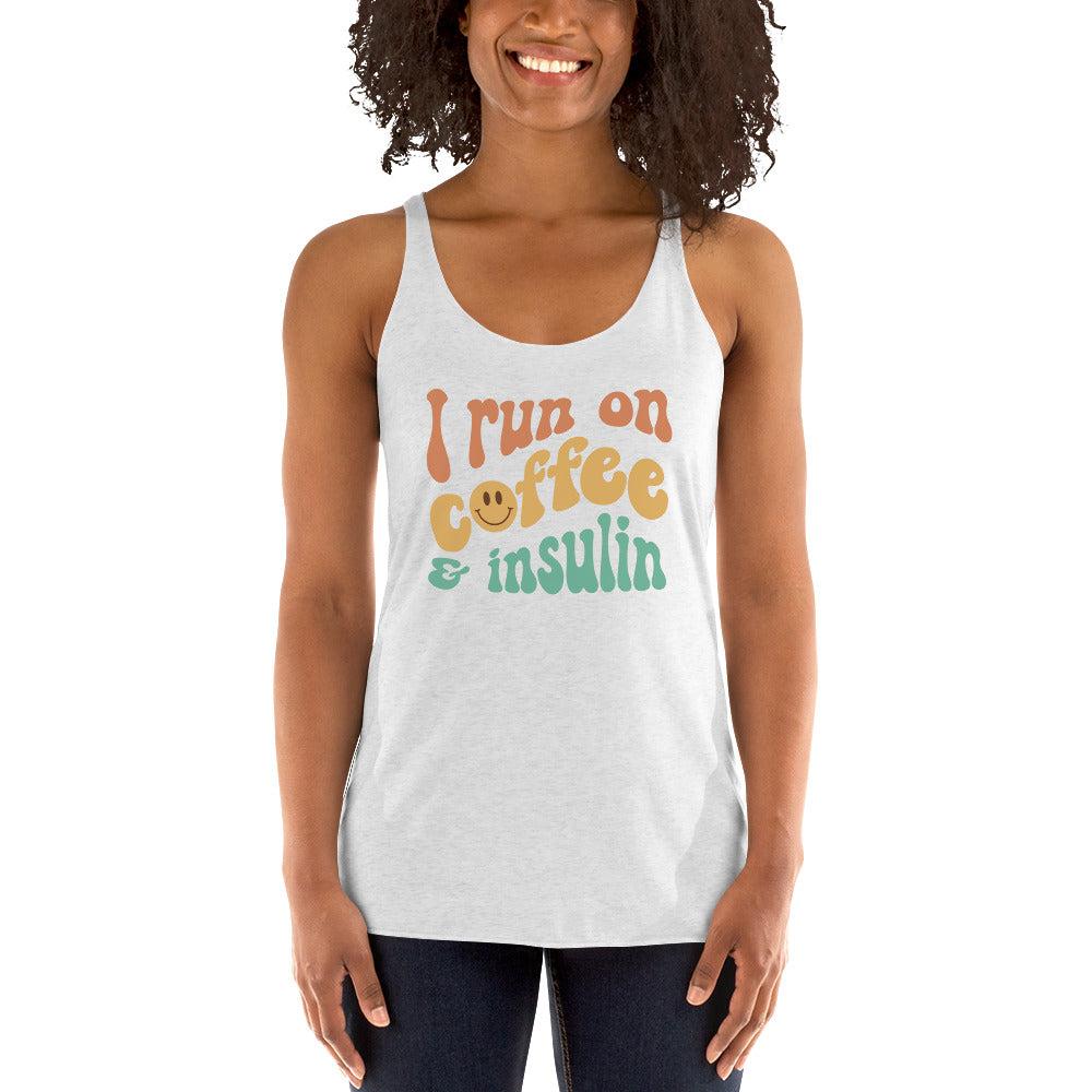 ExpressionMed Coffee and Insulin Women's Racerback Tank Top