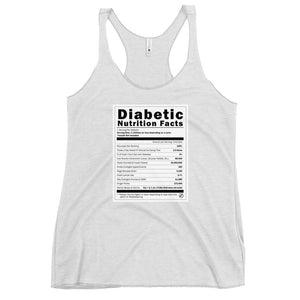 ExpressionMed Diabetic Nutrition Facts Label Women's Racerback Tank Top  Label Details,  