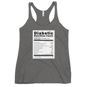 ExpressionMed Diabetic Nutrition Facts Label Women's Racerback Tank Top  Healthy Labels,  