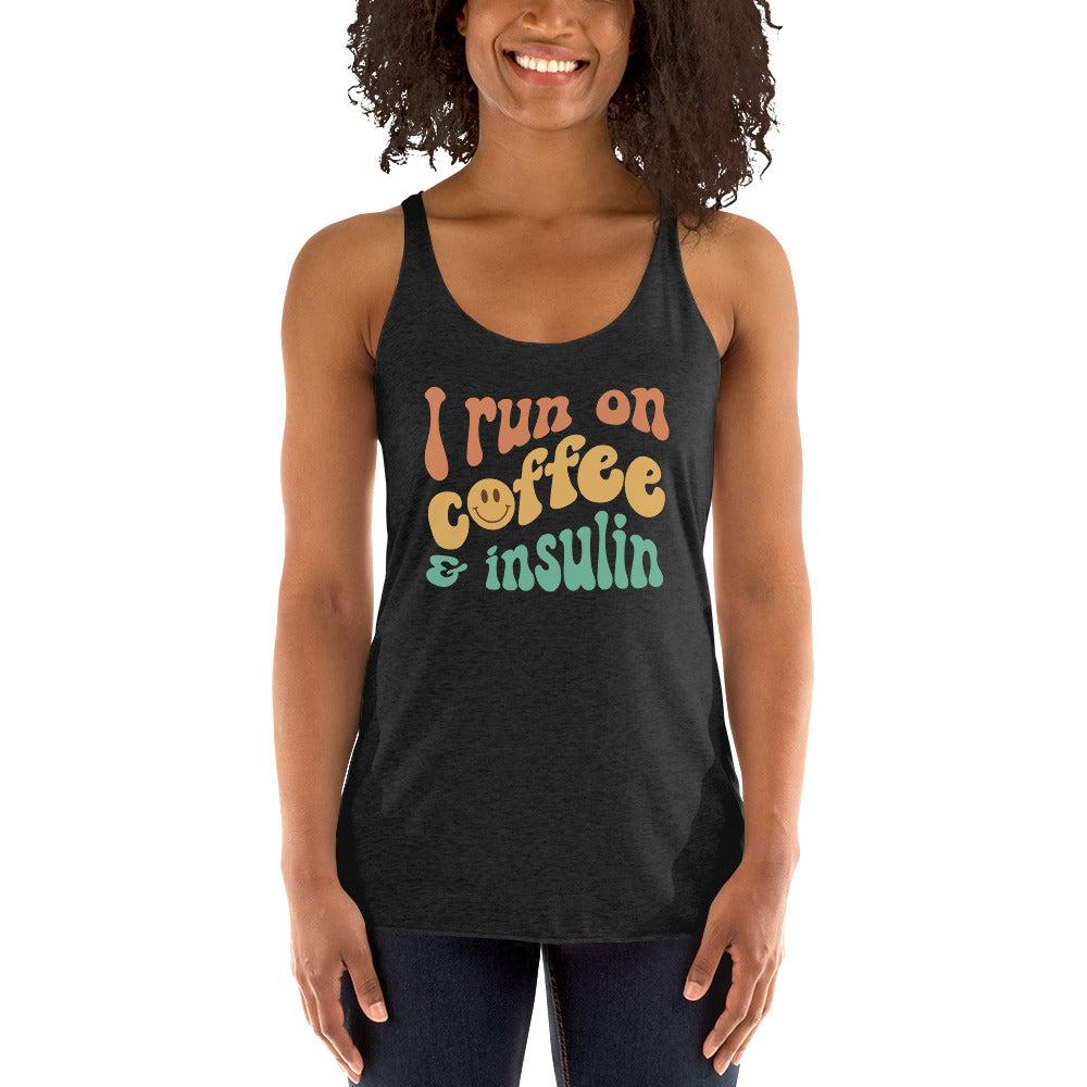 ExpressionMed Coffee and Insulin Women's Racerback Tank Top