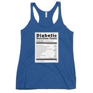 ExpressionMed Diabetic Nutrition Facts Label Women's Racerback Tank Top  Balanced Eating,  