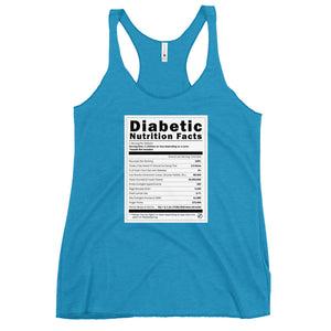 ExpressionMed Diabetic Nutrition Facts Label Women's Racerback Tank Top  Portion Insights,  