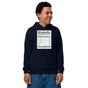 ExpressionMed Diabetic Nutrition Facts Label Youth Heavy Blend Hoodie  Diabetic Facts,  