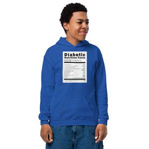 ExpressionMed Diabetic Nutrition Facts Label Youth Heavy Blend Hoodie  Sugar Information,  