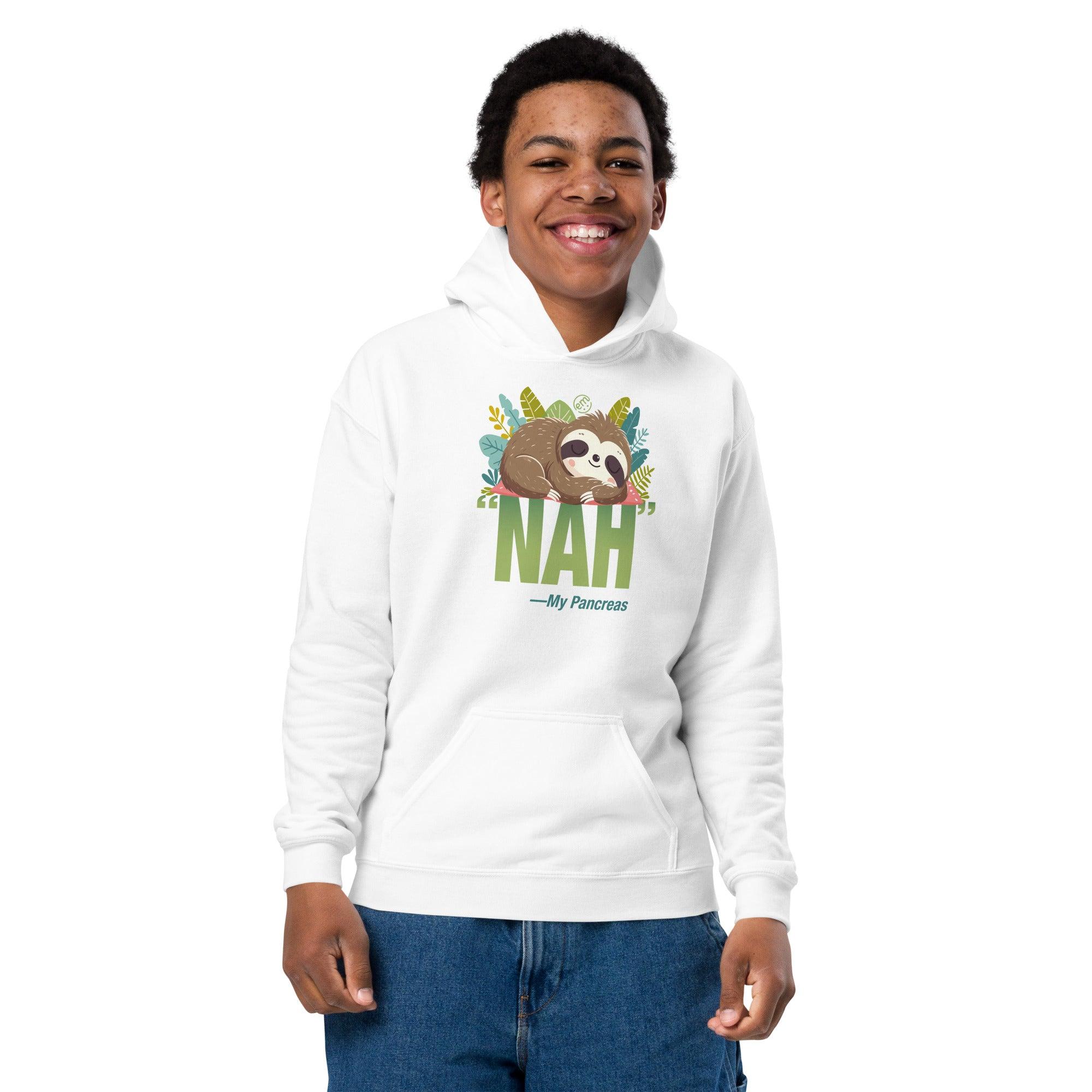 ExpressionMed NAH Sloth Youth heavy blend hoodie