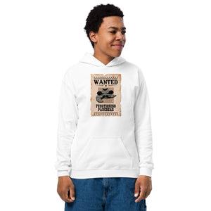 ExpressionMed Wanted Poster in Antique Brown Youth heavy blend hoodie