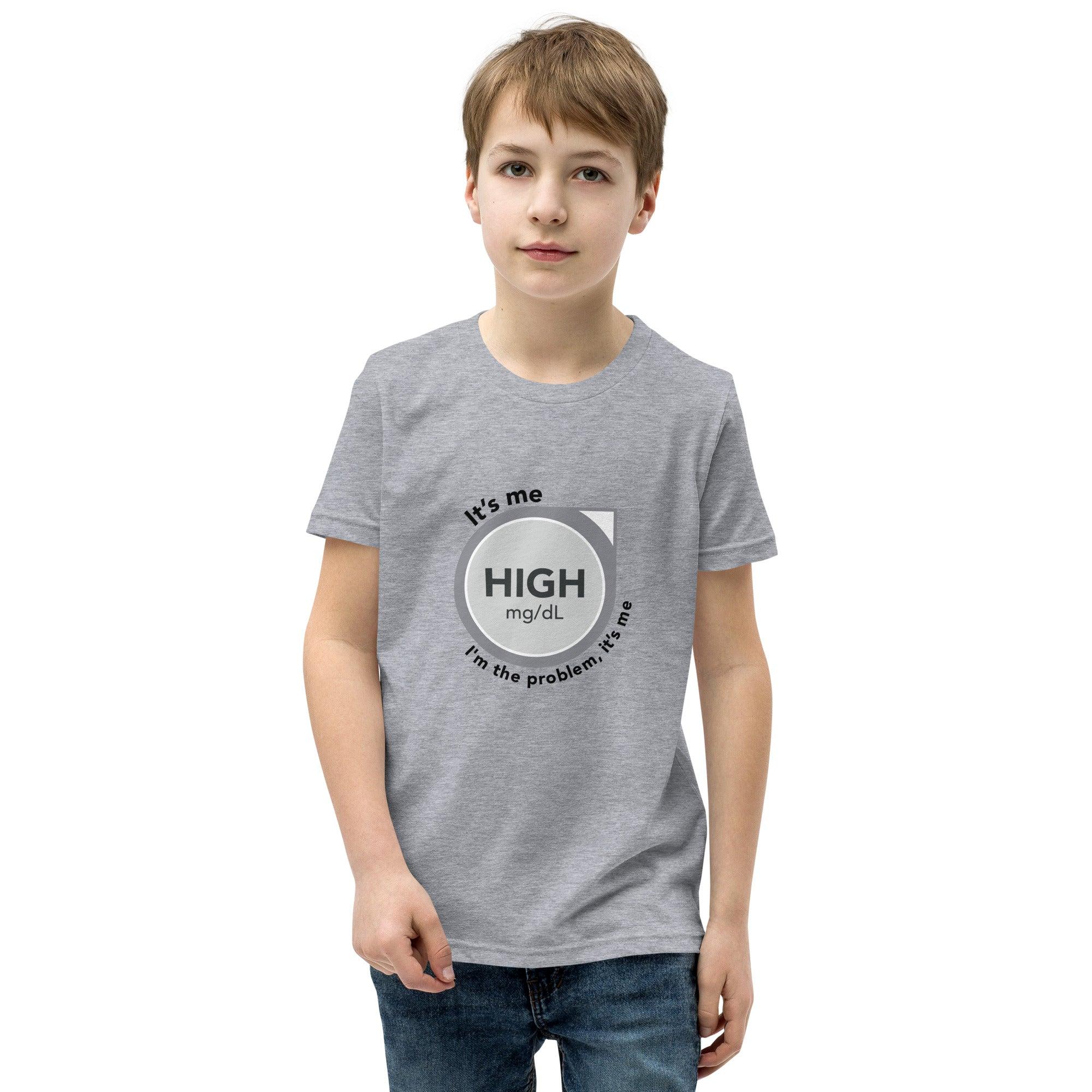 ExpressionMed High, I'm the Problem Youth Short Sleeve T-Shirt Innovative design featuring CGM symbol and Taylor Swift lyric fusion