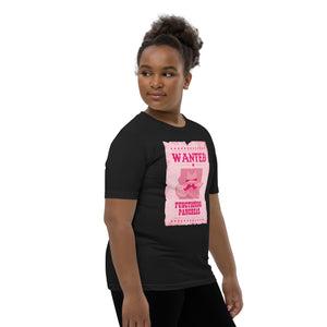 ExpressionMed Wanted Poster in Pink Youth Short Sleeve T-Shirt